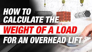 weight of a load before an overhead lift