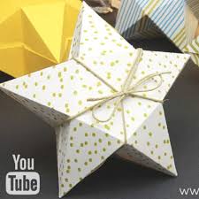 easy diy paper christmas star gift box