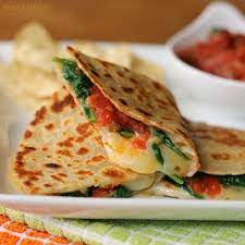Spicy Spinach Quesadilla Recipe The Weary Chef gambar png