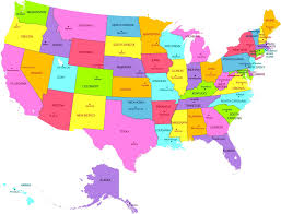 map of united states of america usa