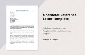 character reference letter in ms word