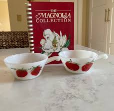 Vintage Set Of 2 Milk Glass Soup Bowls