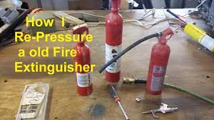 Fire extinguishers with a plastic valve assembly are not suitable for recharging. How I Recharge Re Pressurize A Old Fire Extinguisher Diy Youtube