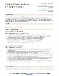 Physical Therapy Assistant Resume Samples Qwikresume