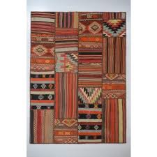 over d anatolian patchwork carpets