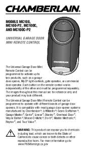 chamberlain mc100 p2 universal garage