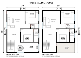 30 X40 West Facing House Plan As Per
