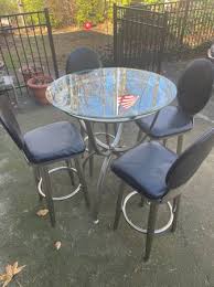 Glass Table Top And 4 Chairs