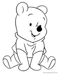 All of these great characters are dressed up in their costumes and ready to trick or treat with you. Baby Pooh Coloring Pages Disneyclips Com
