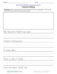 Kindergarten Writing Worksheets Education Com