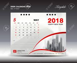Desk Calendar For 2018 Year May 2018 Week Starts Monday Stationery
