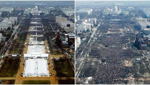 Image result for photos of inauguration crowd size