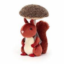 fungi forager squirrel cuddly toy