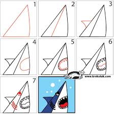 krokotak how to draw a shark in 7