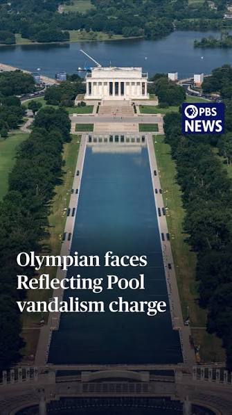 A former U.S. Olympian faces a felony charge for allegedly vandalizing the newly refurbished Reflecting Pool on the National Mall., Former canoe racer David Hearn has denied wrongdoing, saying he ...