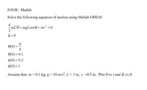 Four Matlab Solve The Following
