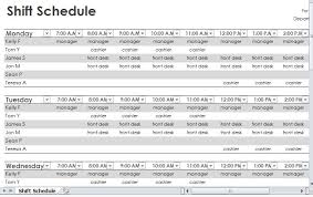 Employee Shift Schedule Employee Shift Schedule Template