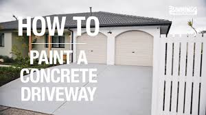 how to paint a concrete driveway