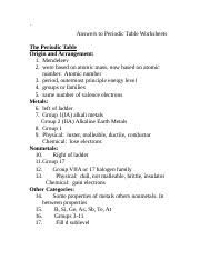answers to periodic table worksheets