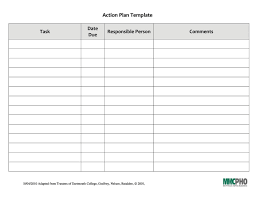 free printable action plan template