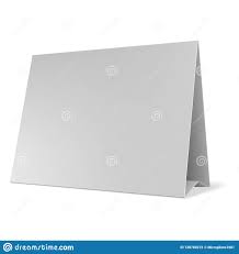 Blank Paper Table Cards Vector Blank Table Tent Isolated On