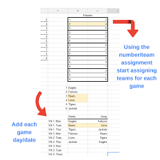 Create A League Schedule With 4 To 10 Teams Google For