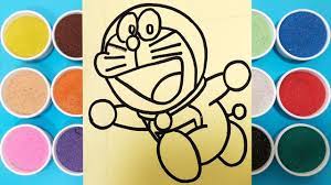Tô màu tranh cát Đôrêmon cười - Coloring Doraemon - Đồ chơi trẻ em Chim  Xinh - YouTube