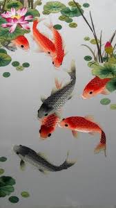 koi fish painting hd phone wallpaper