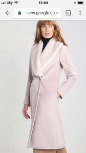 Reiss Franchesca Feux Fur Coat Size 14