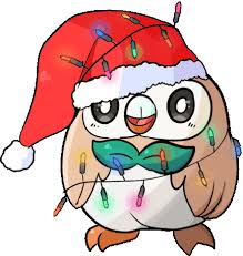 Rowlet Christmas Sticker - Rowlet Christmas Pokemon - Discover & Share GIFs