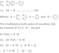 solving equations by matrix method