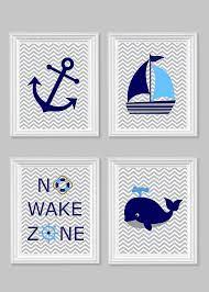 Nautical Nursery Prints No Wake Zone