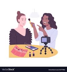 makeup tutorial isolated cartoon