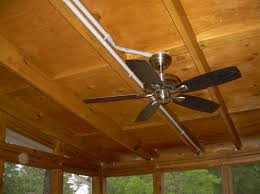 outdoor ceiling fan on a pergola