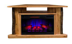 The tv stand and fireplace combo is an ideal addition to both modern and contemporary living room with its stylish and quality finish. Hickory Corner Electric Fireplace And Tv Stand From Dutchcrafters