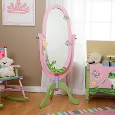 standing wooden mirror by teamson