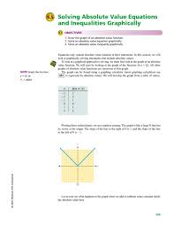 Solving Absolute Value Equations And