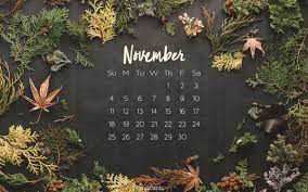 november 2018 autumn desktop calendar