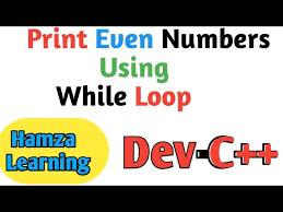 print even numbers in c
