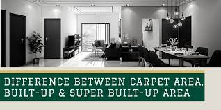 difference between carpet area built