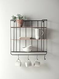 Industrial Shelf With Hooks Large