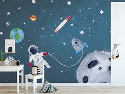 Astronaut And Meteor Wallpaper Mural