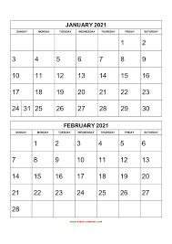 You can then stick each calendar wherever you'd like to avoid having to handwrite monthly calendars again and. Free Download Printable Calendar 2021 2 Months Per Page 6 Pages Vertical