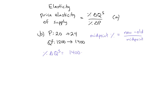 a calculate elasticity of supply