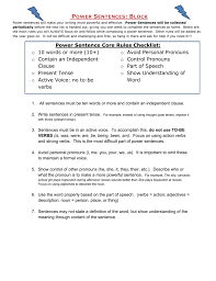 Power Sentence Core Rules Checklist