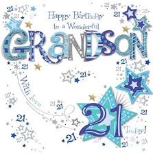 No matter what, you'll always be my little girl. 8x8 Large Grandson 21st Birthday Card Blue Luxury Handmade Card Highworth Emporium