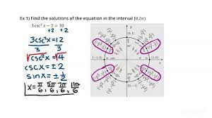 Interval For A Trigonometric Equation