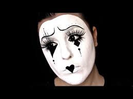 mime clown halloween makeup tutorial