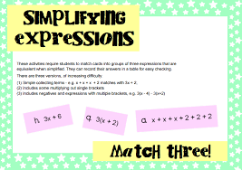 Lesson Plans Simplifying Expressions