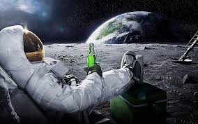 astronaut sitting on moon wallpaper